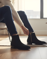 Regal Black Suede Cuban Heel Chelsea Boot