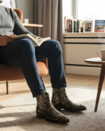 Nukerio Cuban Heel Leather Designer Chelsea Boot