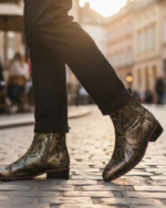 Nukerio Cuban Heel Leather Designer Chelsea Boot - Image 3